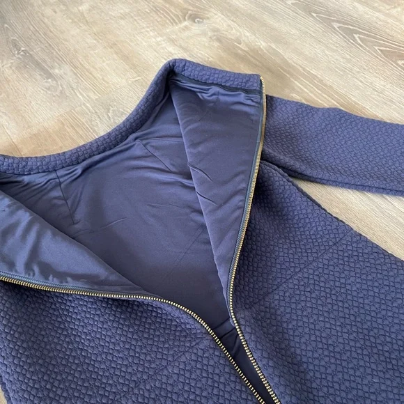 Boden Sixties Jacquard Dress in Navy Blue US 4 Anthro $118 - Picture 14 of 16